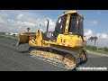 powerfull komatsu stronger dozer spreading gravel building big road គ្រឿងចក្រធ្វើផ្លូវនៅកម្ពុជា