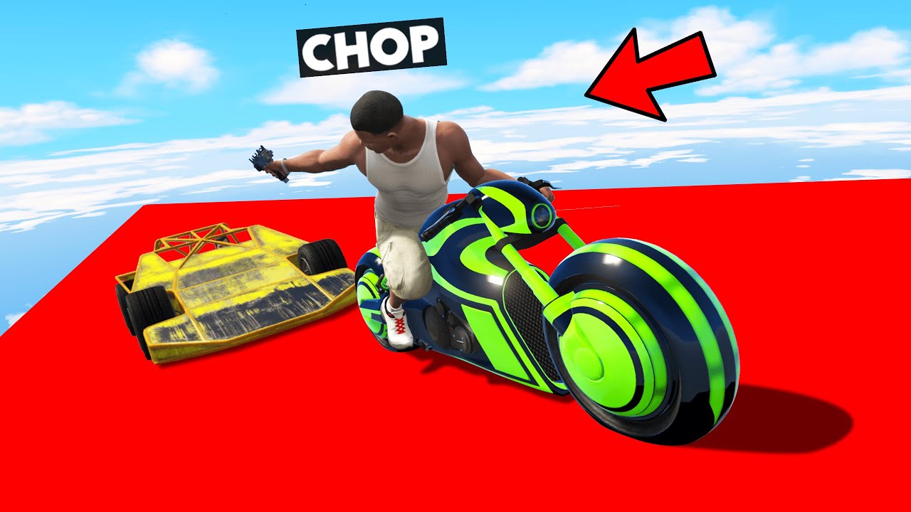 CHOP LAUNCHED ME IN SPACE USING RAMP CAR FACE TO FACE RACE GTA 5