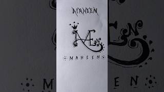 Maheen ✨🔥😱 Comment ur name 😍 #logodesign #brand #youtubeshorts