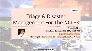 NCLEX Tutor: Triage &  Disaster Management For The NCLEX