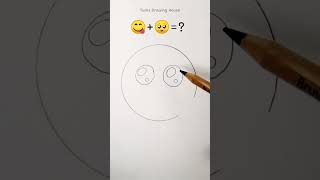 Emoji Mix Drawing || Satisfying creative art #shorts