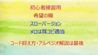 ウクレレ初心者　希望の轍　ゆっくりタイプ　女性キーF　サザンオールスターズ