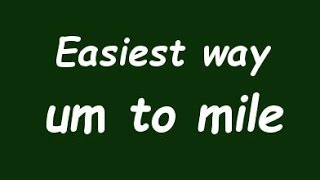 Convert micrometer to mile - Formula, Example, Solution