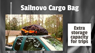 Sailnovo car rooftop cargo carrier bag gives storage beyond what your car can hold