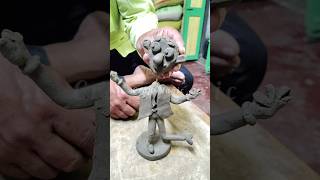 আজ মাটির mr. bean বানালাম🤨 #art #clay #pottery #shorts #viral #minivlog