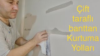 Çift taraflı bant duvardan nasıl sökülür #çift tafaflı bant nasıl sökülür