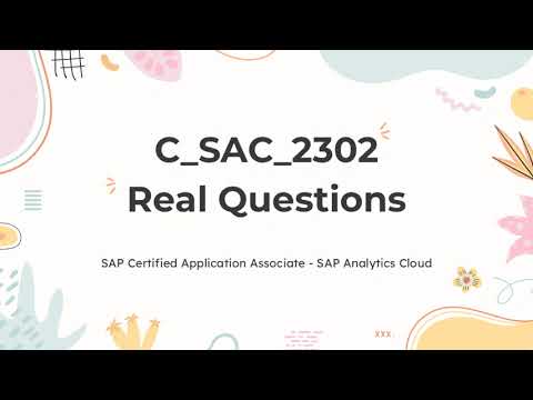 SAP Analytics Cloud C_SAC_2302 Questions And Answers - YouTube