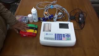 RMS India - Vesta 301i Three channel ECG Machine Preparation \u0026 Demo