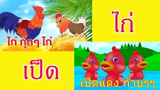 เพลง เป็ดเเดง \u0026 เพลงไก่กุ๊กๆไก่  l เพลงเด็กยิ้ม