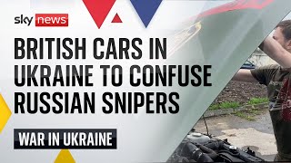 Ukraine war: Volunteers deliver British cars to Ukraine to confuse Russian snipers