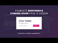 Complete Responsive Coming Soon Website Design using Html CSS & Vanilla Javascript | Coming Soon