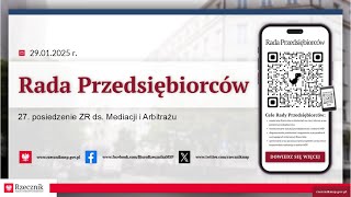 Posiedzenie Zespołu Roboczego ds. Mediacji i Arbitrażu | 29.01.2025