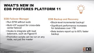 What's New in EDB Postgres 11