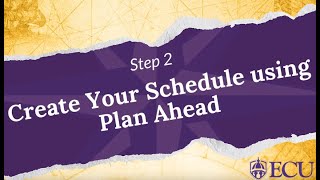 Plan Ahead before Registration