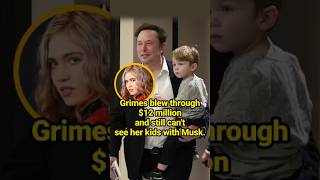 Grimes blew through $12 million and still can't see her kids with Musk.   #celebrity #ElonMusk