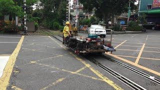 台鐵 阿里山森林鐵路 嘉義市 林森東路321巷平交道  工程台車