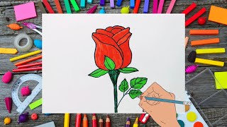 How to draw a rose 🌹🌹🌹