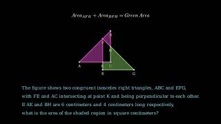 How to Calculate the Shaded Area in Overlapping Triangles | Animated Geometry Tutorial
