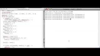 Python Curses Snake Tutorial 2: Movement (part 2) and Control