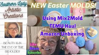 TEMU HAUL + AMAZON UNBOXING! Testing Mix2Mold Ceramic Resin with a New Easter Molds! 🎨