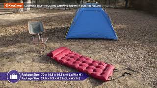 KingCamp Self Inflating Camping Pad with Pillow Damp proof KM3560