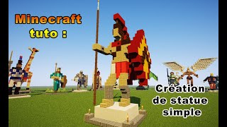 Minecraft Tuto - statue simple du spartiate.