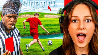 Freya Reacts to SIDEMEN FORFEIT FOOT GOLF