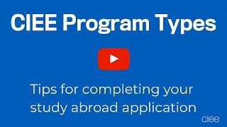 Study Abroad Program Types