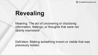 Revealing Meaning