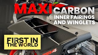 21+ Aprilia RSV4 CARBON FIBER Fairings/Winglets Install (MAXIcarbon).