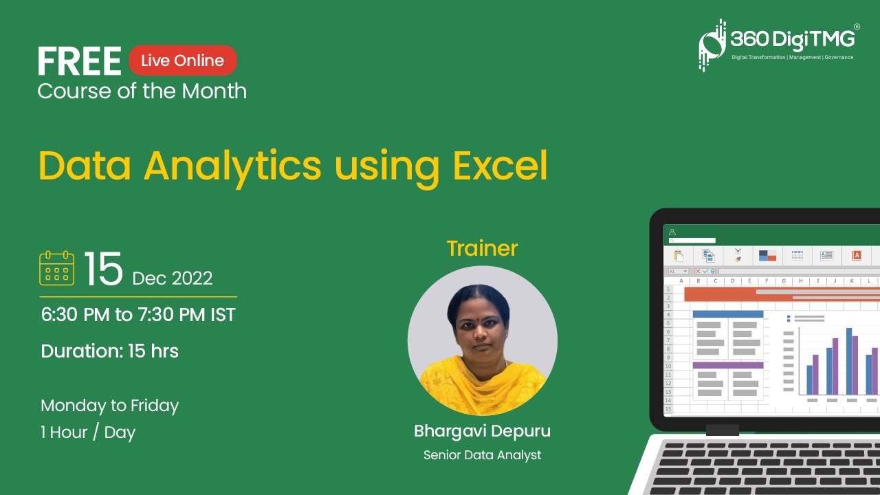 Data Analytics Using Excel Day 13 360digitmg Youtube