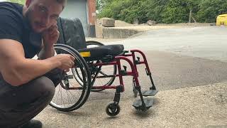 Quickie Life Wheelchair Lightweight Self Propelled Wheelchair Review and Demonstration