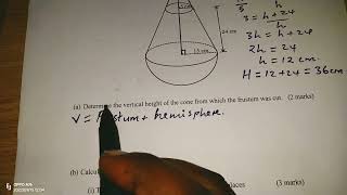 SURFACE AREA AND VOLUME OF A FRUSTUM AND A HEMISPHERE