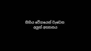 අලුත් අභ්‍යාසය