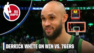 Derrick White breaks down Celtics’ win vs. shorthanded 76ers | NBA on ESPN