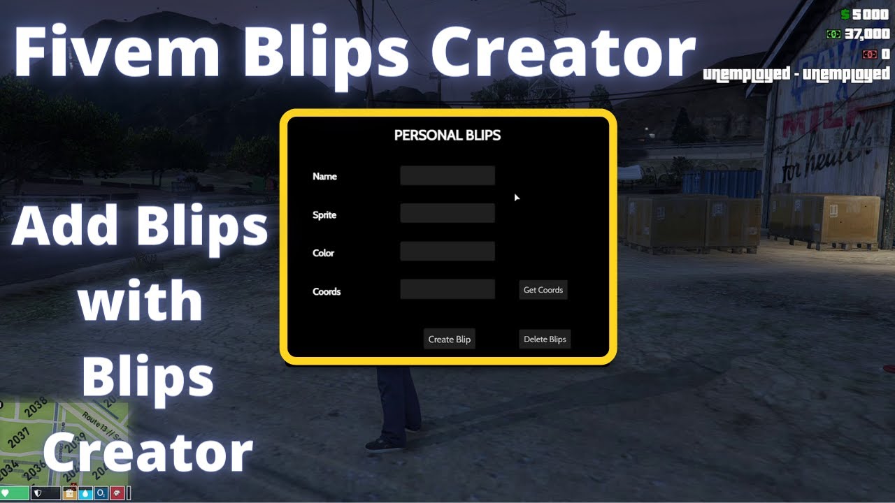 Blips Creator For Fivem - How To Add Blips In Fivem Server - YouTube