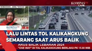 Lalu Lintas Tol Kalikangkung Semarang saat Arus Balik