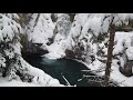 4k virtual hike johnston canyon winter