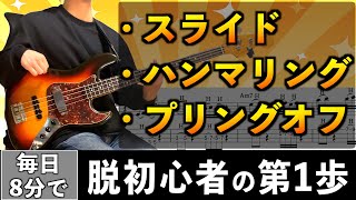 【一緒に8分】初心者にオススメの基礎練習！これでテクニックを習得だ！【ベース】