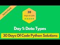 HackerRank Day 1: Data Types problem solution in Python | 30 Days Of Code problems solutions