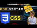 CSS 2021 Tutorial : CSS Syntax | Hindi #csstutorial