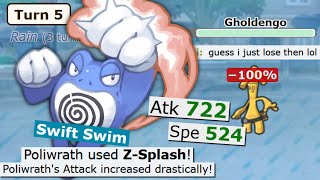 Z-SPLASH SWIFT SWIM POLIWRATH IS AMAZING! POKEMON SCARLET AND VIOLET