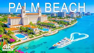 Palm Beach 🇺🇸 4K Drone Video | White Sand Beaches, Palm Trees and Atlantic Coast