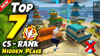 TOP 10 HIDDEN PLACES FOR CS RANK BERMUDA🔥HIDDEN LEAF 🌿 VILLAGE| cs rank tips and tricks | Free Fire