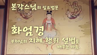 본각스님의 법문_화엄경: 부처님의 지혜, 행위, 설법을 배우는 마음