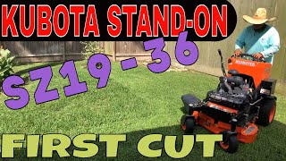 Kubota stand on mower demo sz1936