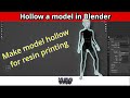 How to hollow a model in Blender for 3d printing