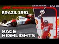 Senna's Magical Home Win | 1991 Brazilian Grand Prix | Race Highlights