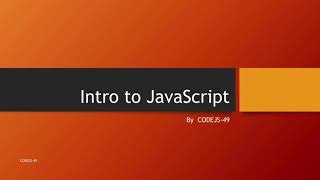 Introduction to Javascript - CodeJS49 (Marathi)
