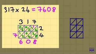 Lattice Multiplication: 3 digits times 2 digits